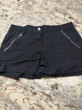 White House Black Market Women's Black Cargo Short 4” Inseam Shorts Size 14